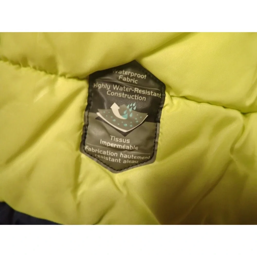 Columbia Omni-Shield Jacket Boys 4/5 Navy Blue Excellent Insulated Hooded Coat